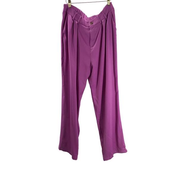 LULU'S XL Purple Sophisticated Take Light High-Waisted Trouser Pants NWT B165 - Picture 3 of 11